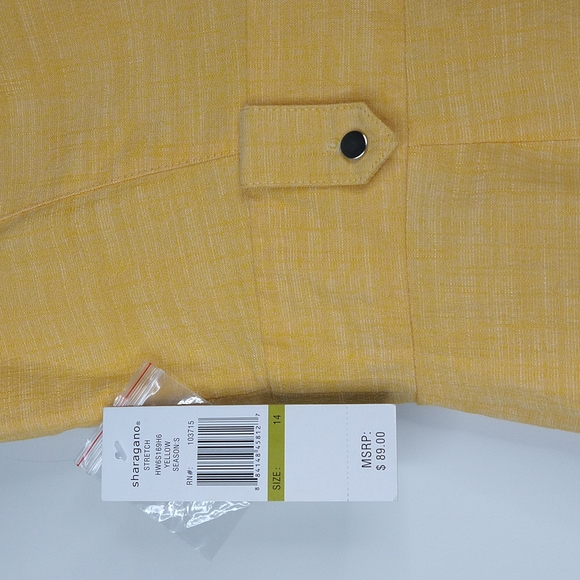 Women's Yellow Sheath Dress Size:14 - Picture 8 of 8
